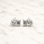 Léa — Toi et Moi Emerald & Pear Studs — Maison ÉLAN fine jewelry