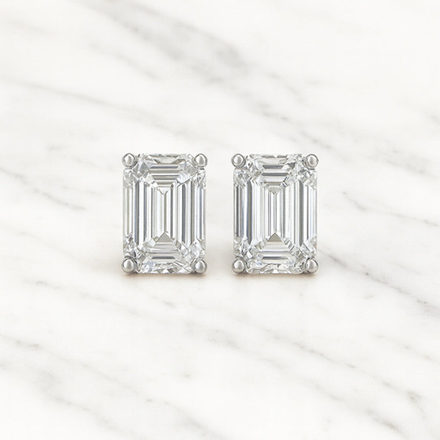 Anaïs — Emerald Cut Studs — Maison ÉLAN fine jewelry