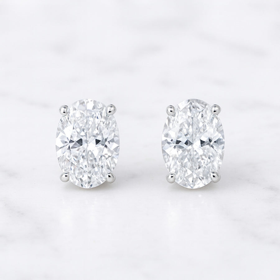 Isaline — Oval Cut Studs — Maison ÉLAN fine jewelry