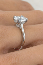 Hidden Halo Round Solitaire Engagement Ring — Platinum — Maison ÉLAN fine jewelry, view 2