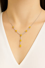 Soleil — Fancy Yellow & Colorless Diamonds Necklace — Maison ÉLAN fine jewelry