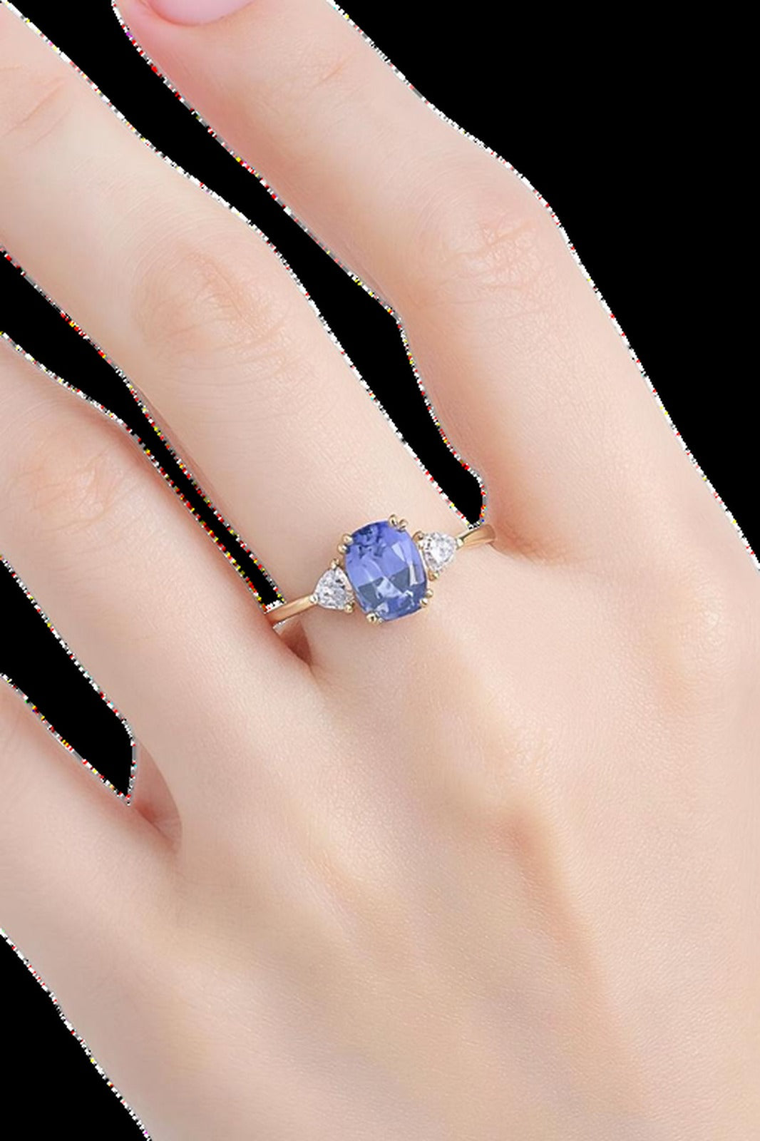 Maelis — Cushion Sapphire Ring — Maison ÉLAN fine jewelry, view 2