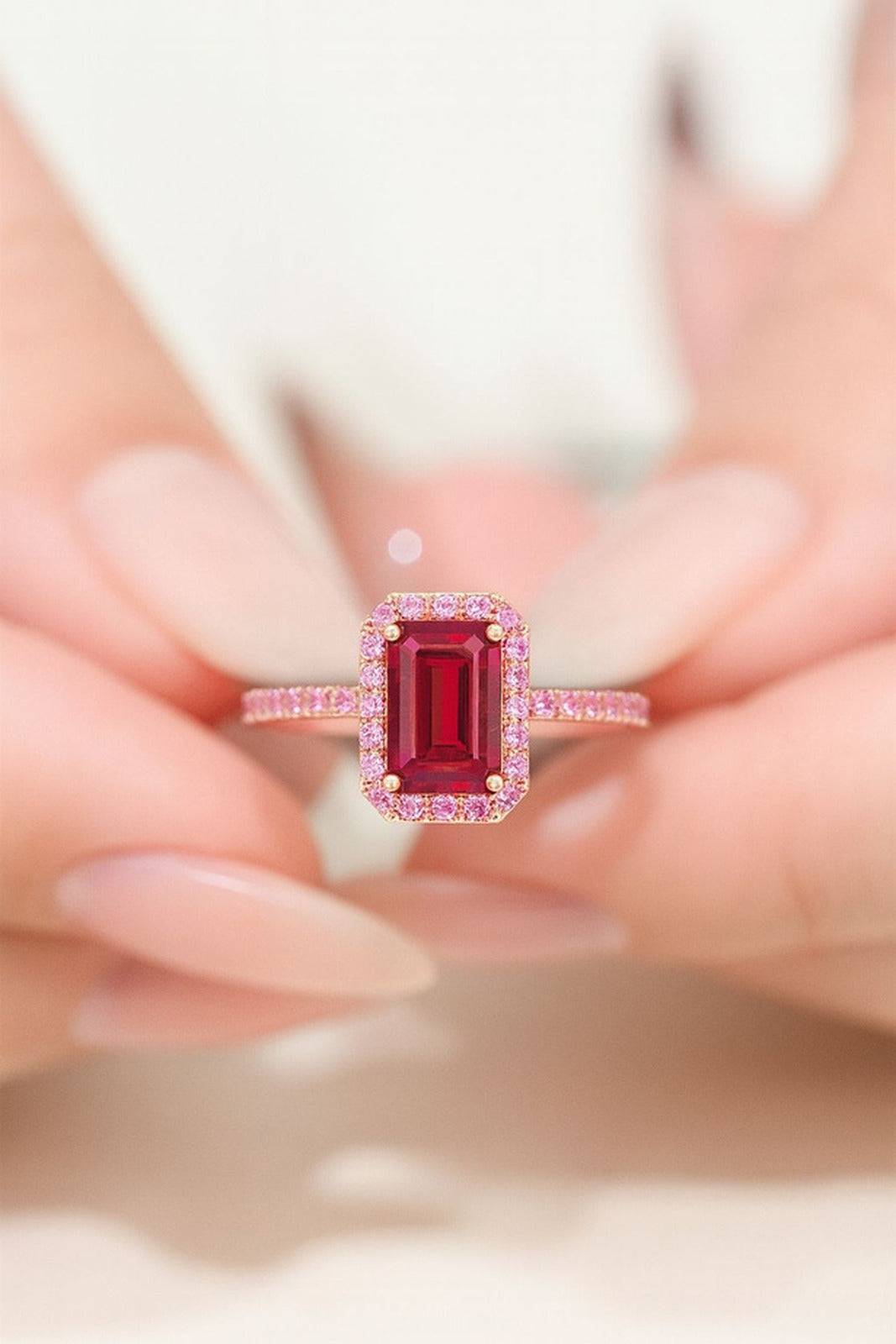 Selina — Emerald Cut Ruby Ring — Maison ÉLAN fine jewelry