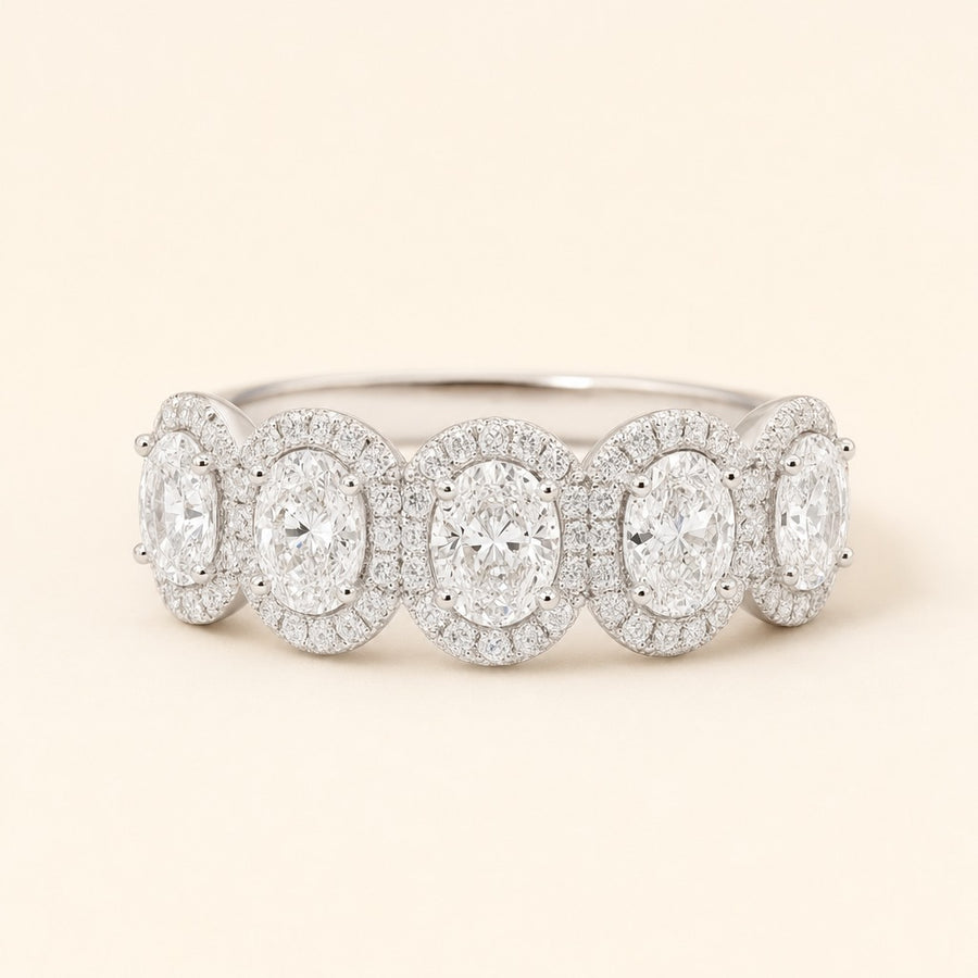 Adrielle — Oval Halo Band — Maison ÉLAN