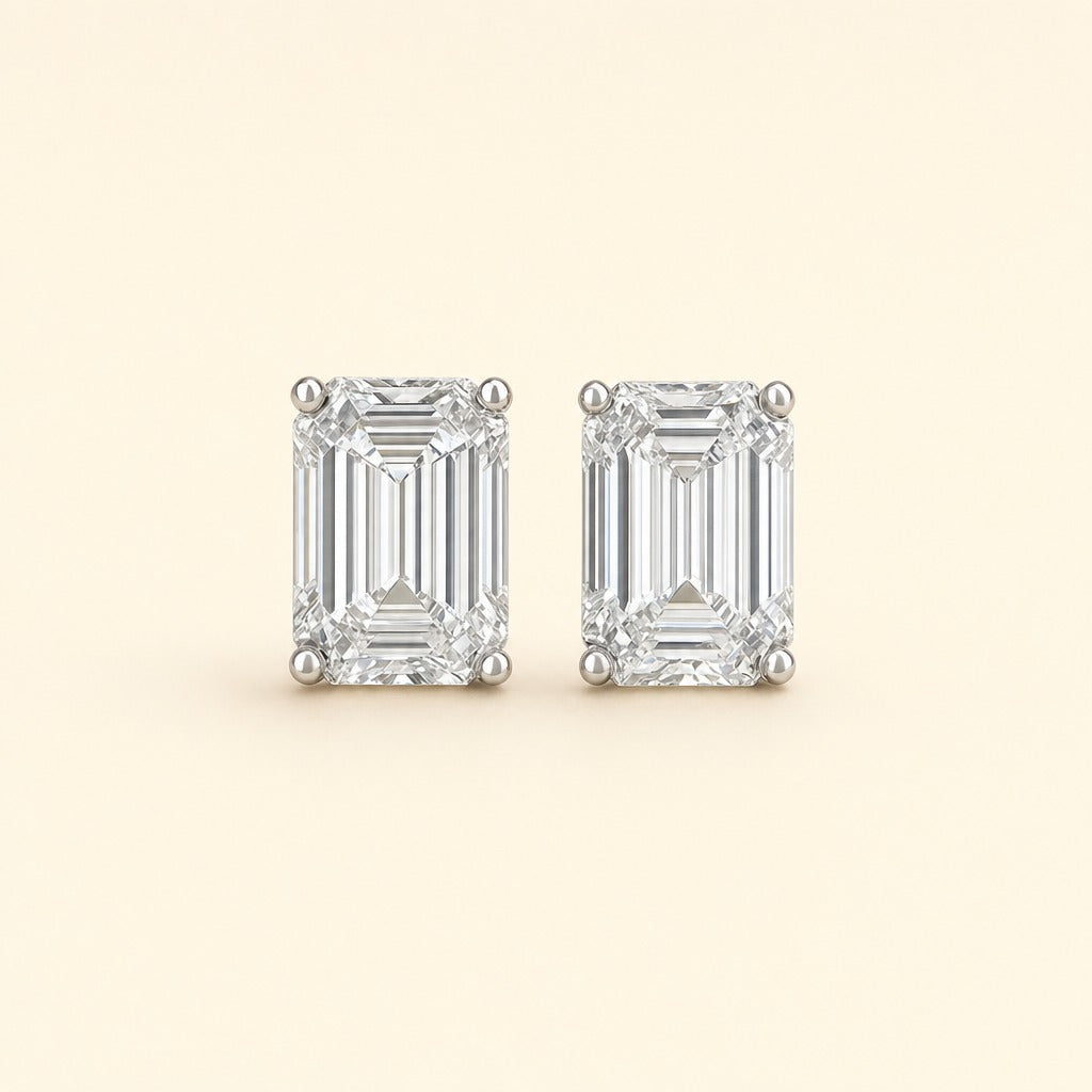 Anaïs — Emerald Cut Studs — Maison ÉLAN