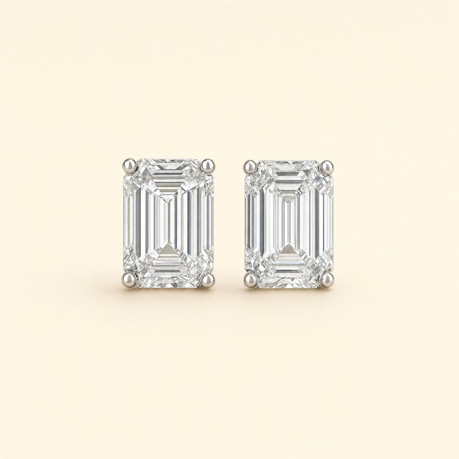 Anaïs — Emerald Cut Studs — Maison ÉLAN