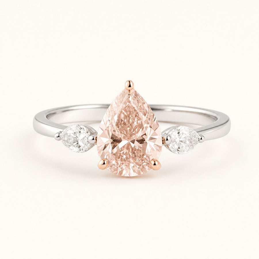 Clara — Fancy Pink Pear Engagement Ring — Maison ÉLAN