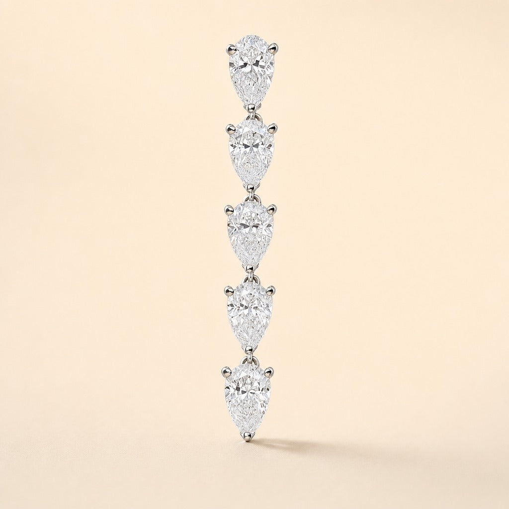 Diane — Pear Diamond Drop Earrings — Maison ÉLAN
