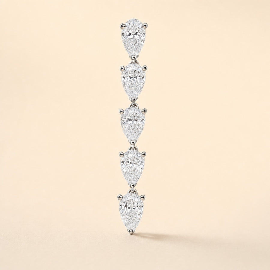 Diane — Pear Diamond Drop Earrings — Maison ÉLAN
