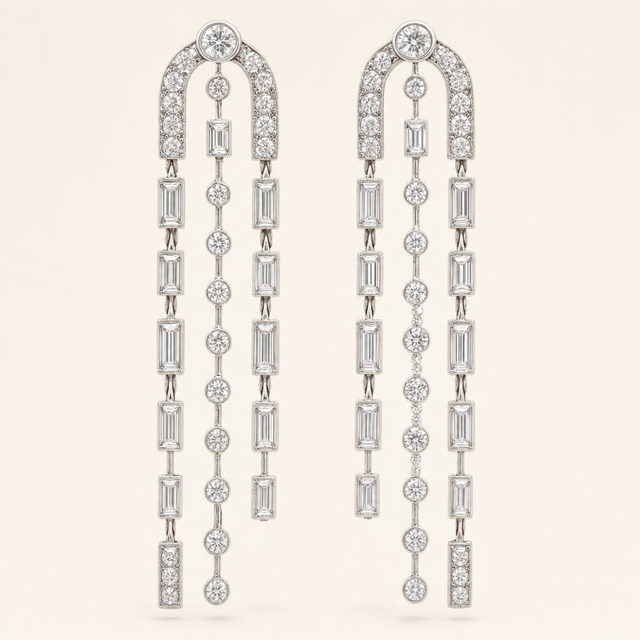 Élise — Diamond Tassel Earrings — Maison ÉLAN