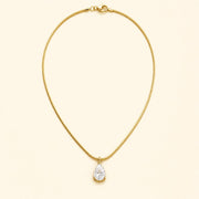 Eloise — Pear Diamond Snake Chain Necklace — Maison ÉLAN
