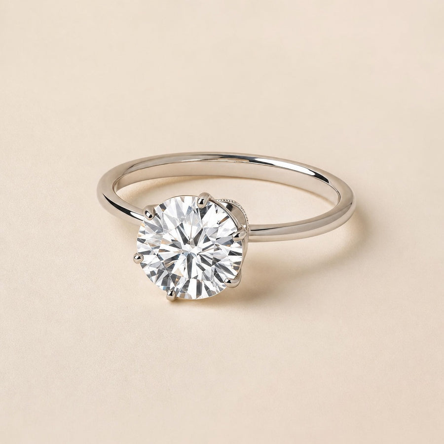 Hidden Halo Round Solitaire Engagement Ring — Platinum — Maison ÉLAN