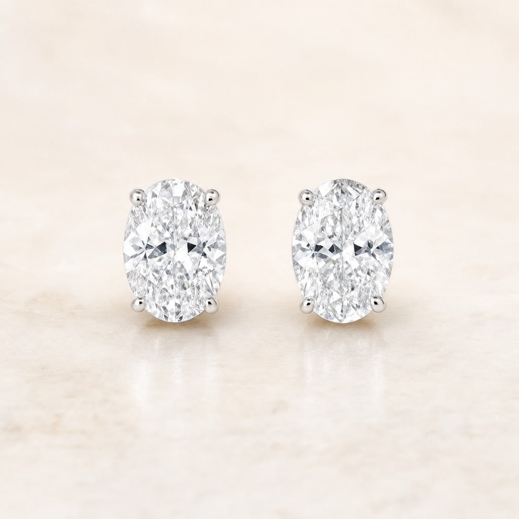 Isaline — Oval Cut Studs — Maison ÉLAN
