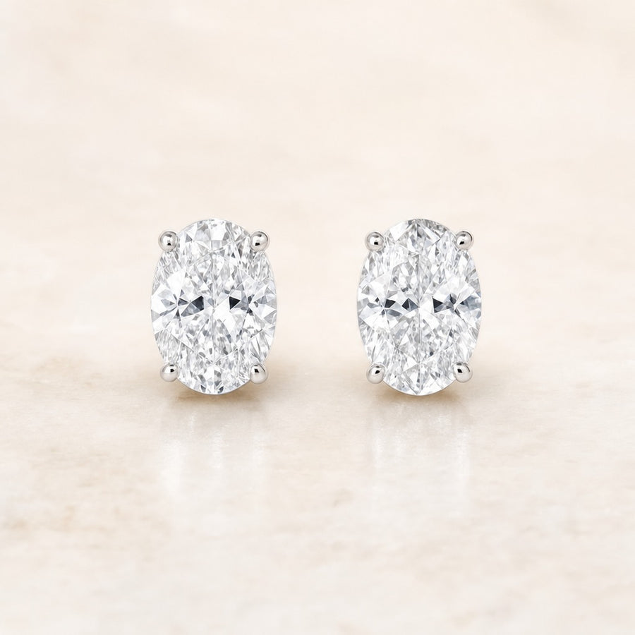 Isaline — Oval Cut Studs — Maison ÉLAN