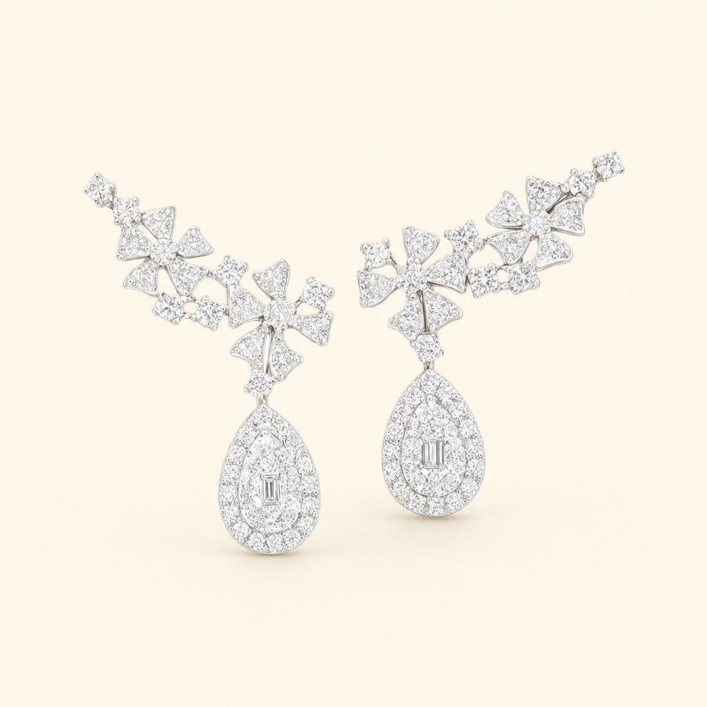 Loriene — Diamond Drop Earrings — Maison ÉLAN
