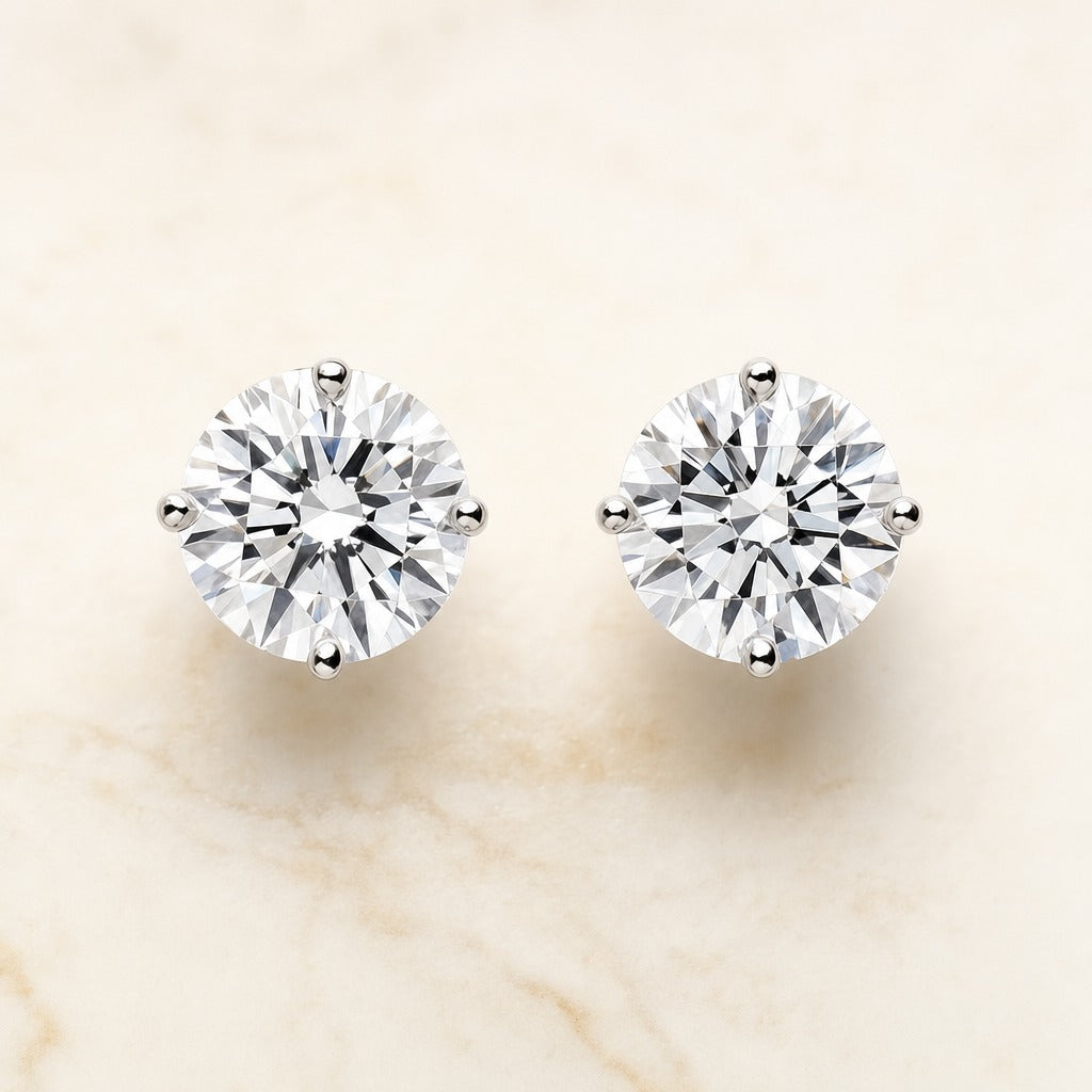 Maëlle — Round Brilliant Studs 2 CTTW — Maison ÉLAN