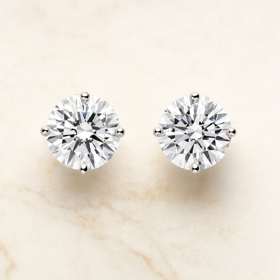 Maëlle — Round Brilliant Studs 2 CTTW — Maison ÉLAN