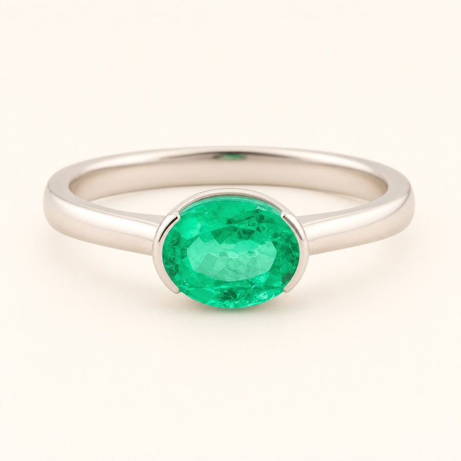 Odette — Lab Emerald Ring — Maison ÉLAN