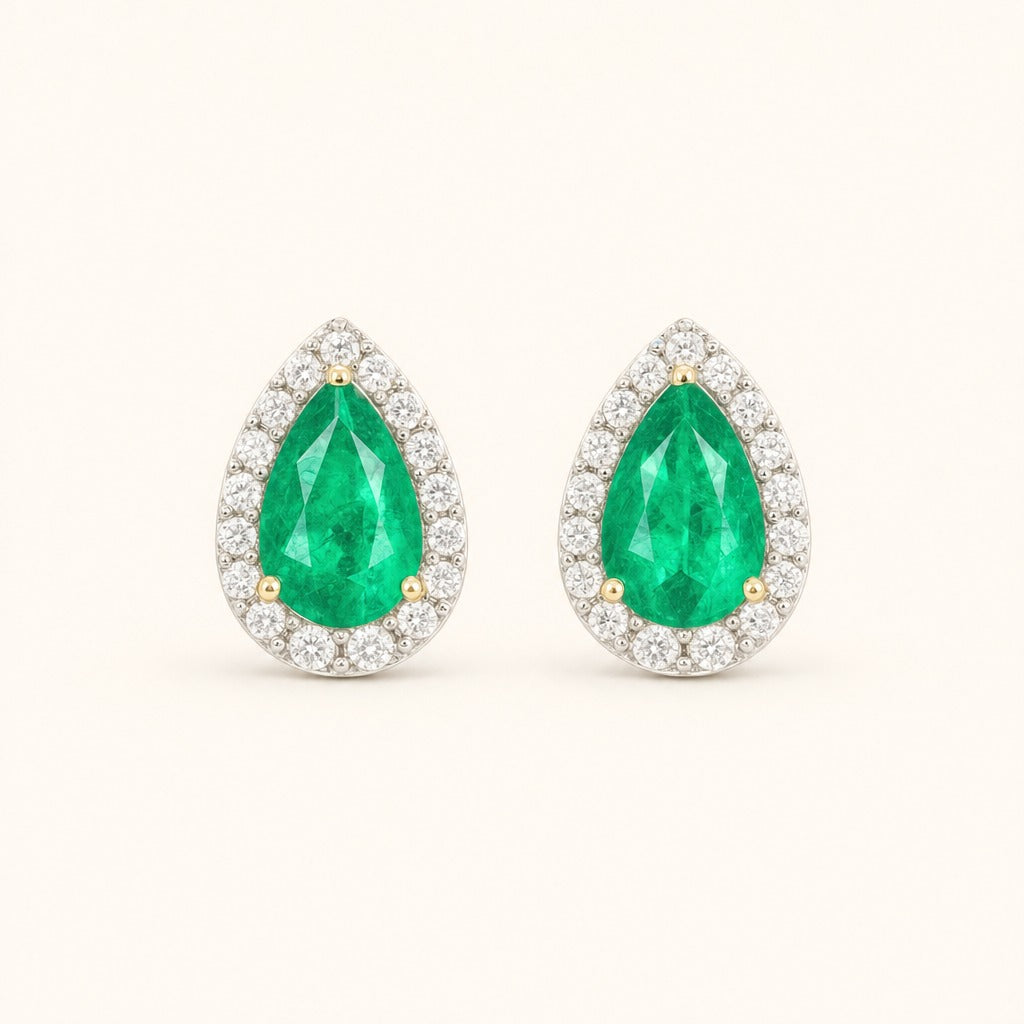 Seraphine — Emerald Studs — Maison ÉLAN