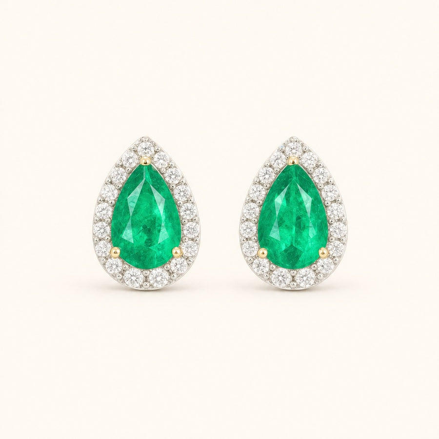 Seraphine — Emerald Studs — Maison ÉLAN