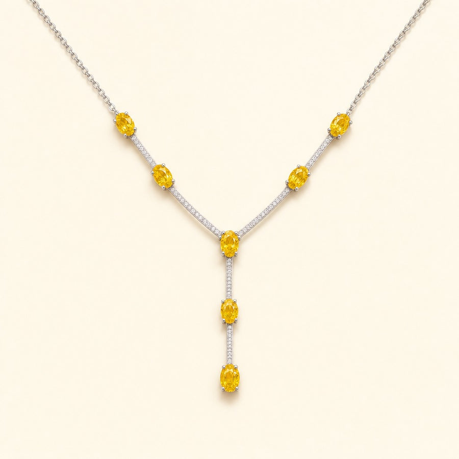 Soleil — Fancy Yellow & Colorless Diamonds Necklace — Maison ÉLAN