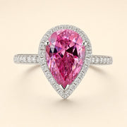 Vianne — Pear Halo Ring — Maison ÉLAN