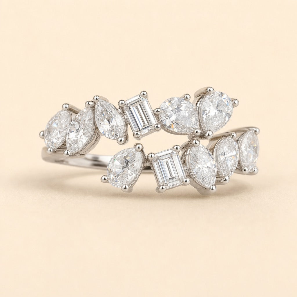 Victoire — Mixed-Cut Wrap Ring — Maison ÉLAN