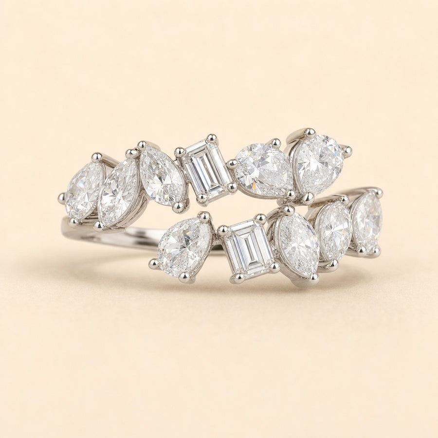Victoire — Mixed-Cut Wrap Ring — Maison ÉLAN