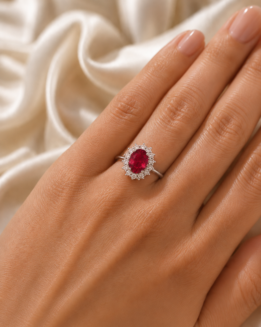 Lady D Ruby Ring — Original 3 CT | Bulletproof Setting™