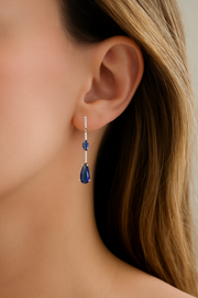 "Elena" Sapphire Drop Earrings