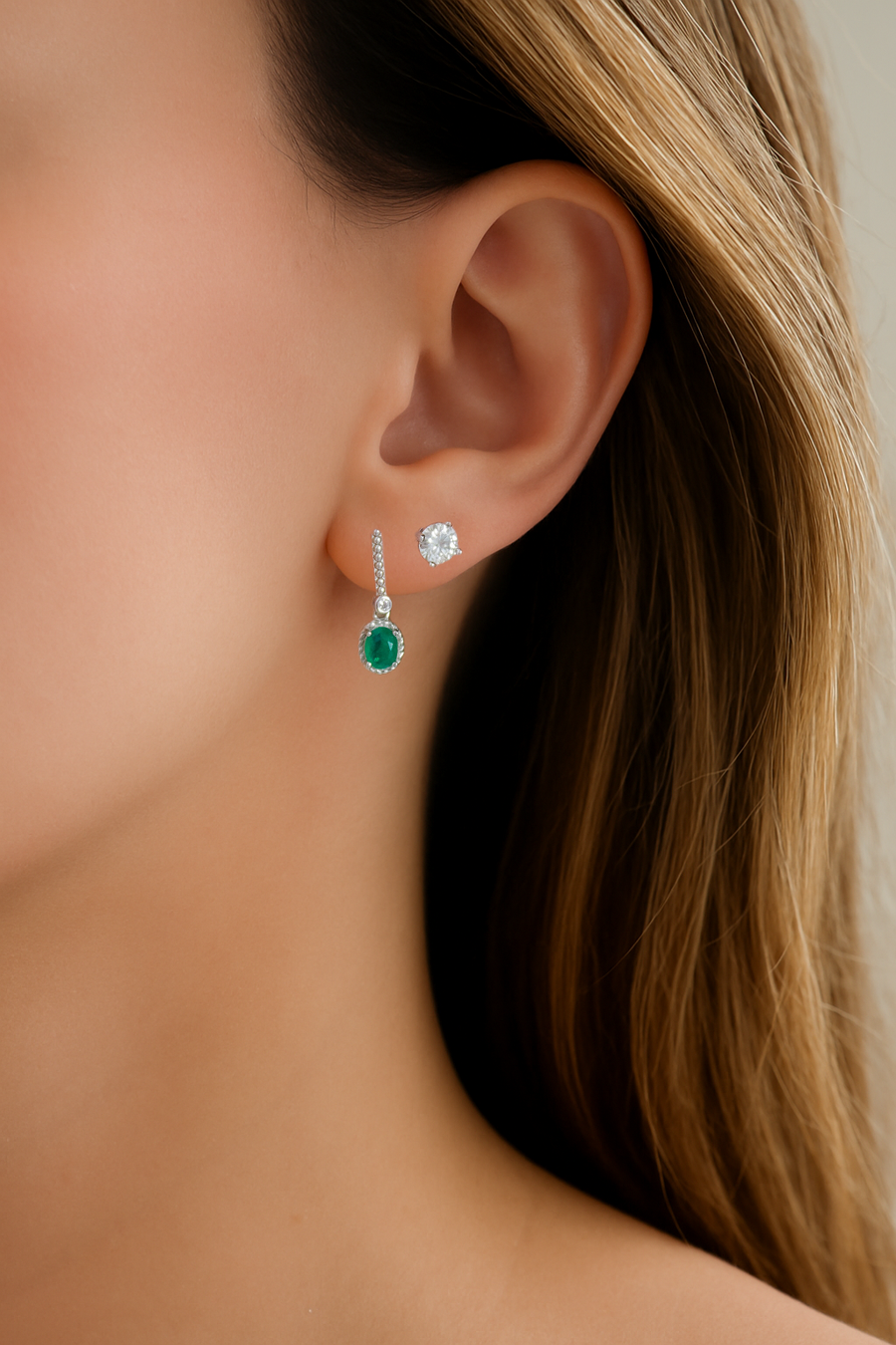"Allegra" Emerald Earrings